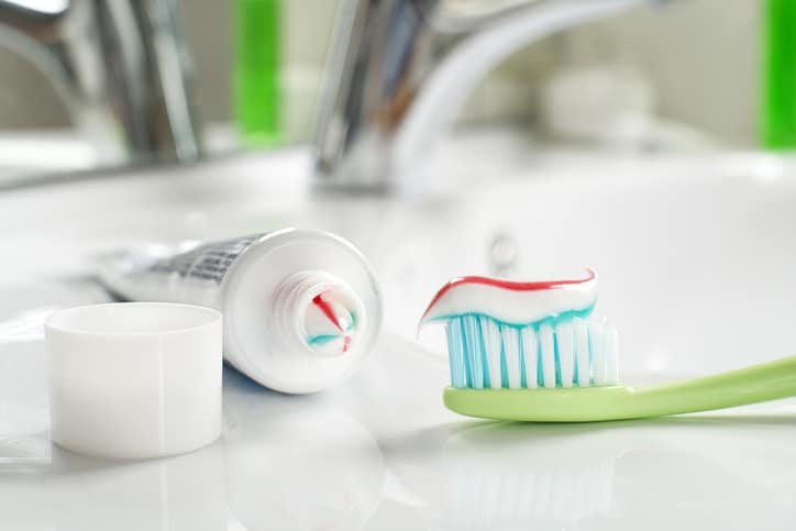 fluoride toothpaste is common